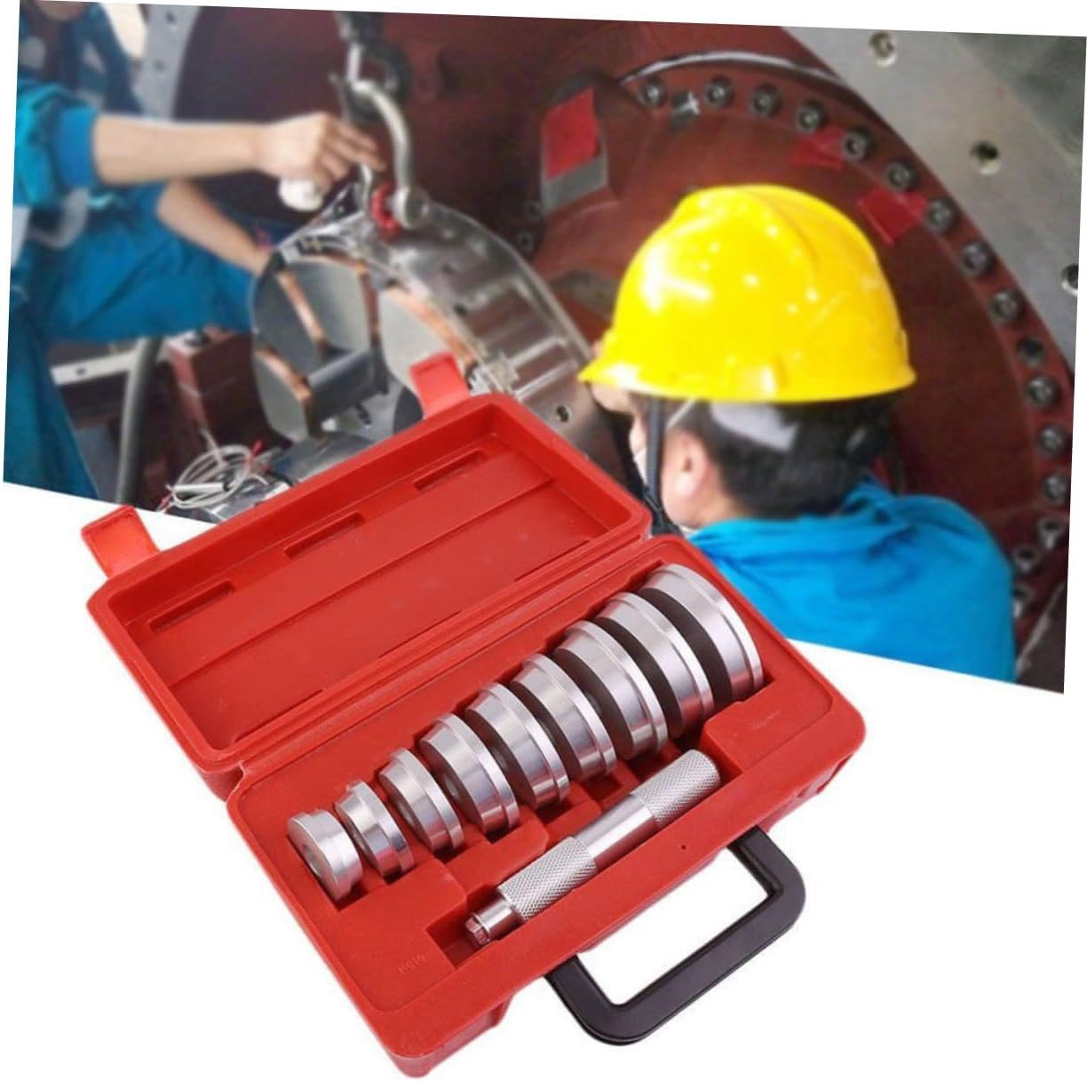 Iplusmile 10Pcs Bearing Puller Tool Aluminum Discs Automotive Mechanic Tool Bearing Race Installer Seal Driver Installer Comfortable to Hold image number 4