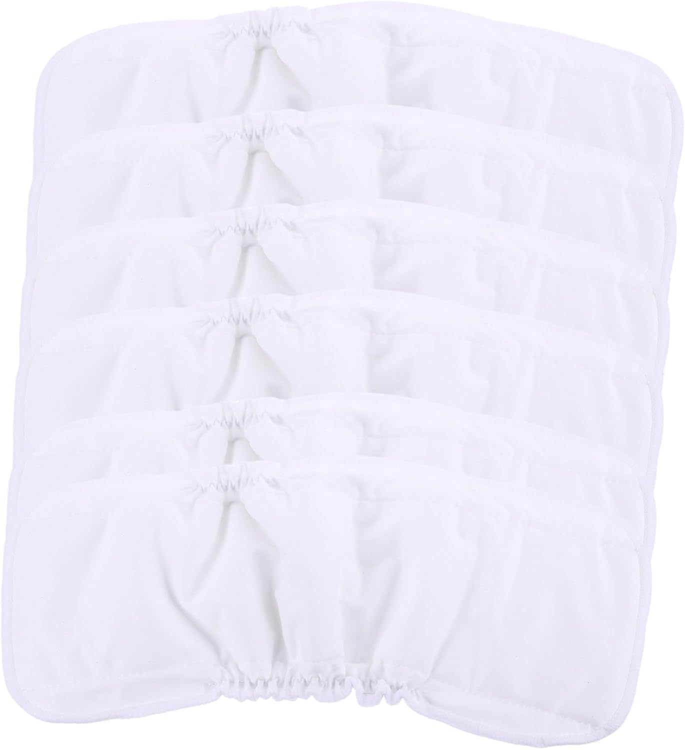 Generic 6Pcs Bamboo Charcoal Changing Mat Nappy Inserts Diapers Products Supplies Urinal Pads Bamboo Fiber White image number 3