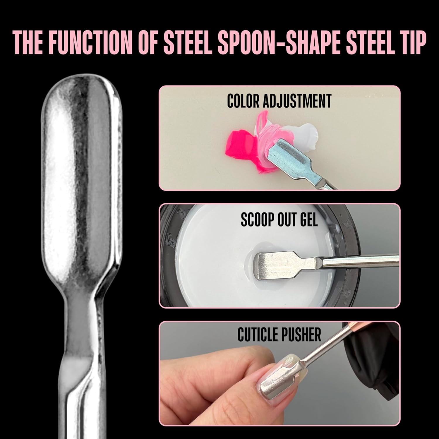 NOVO OVO 2 PCS Double End Multiple Use Nail Pen Brush Nail Kit for Poly Gel Nail Dual Forms, Anti-Stick Polygel & Builder Nail Extension, for Hand and Toe Nails Tool Salon DIY Home Manicure Pedicure image number 2