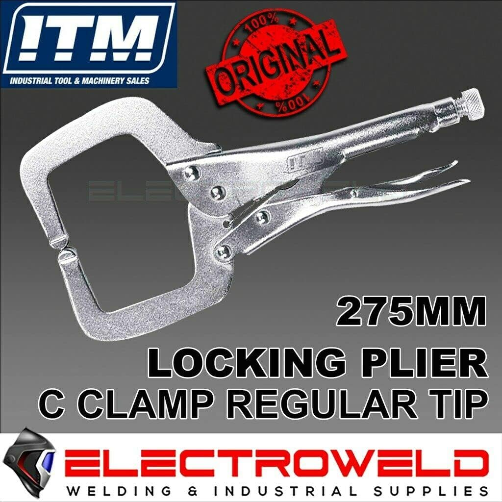ITM 275Mm 11" C Clamp Pliers Welding Regular Tip Vice Grip Locking TM603-101 image number 1