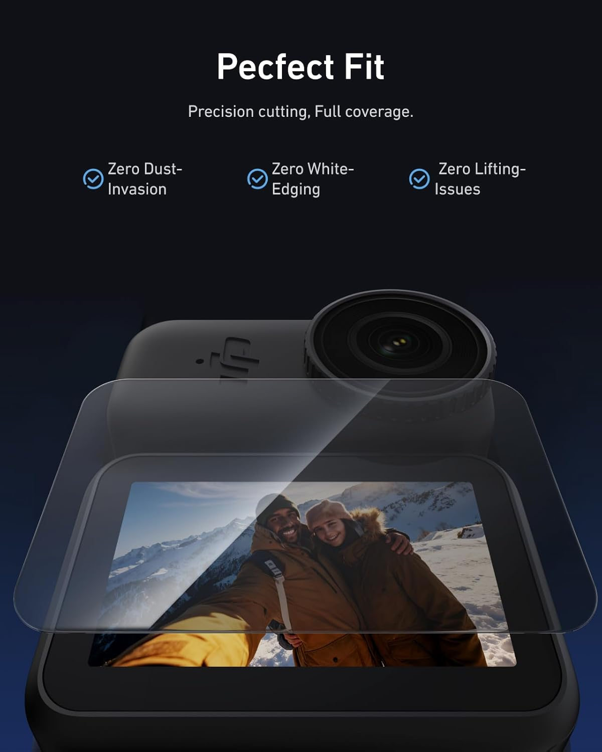 TELESIN Osmo Nano Screen Protector(2 Pack), Tempered Glass Film for DJI Osmo Nano with Ultra HD, 9H Hardness, Scratch Resistant, Static Cling Installation, Osmo Nano Camera Accessories image number 6