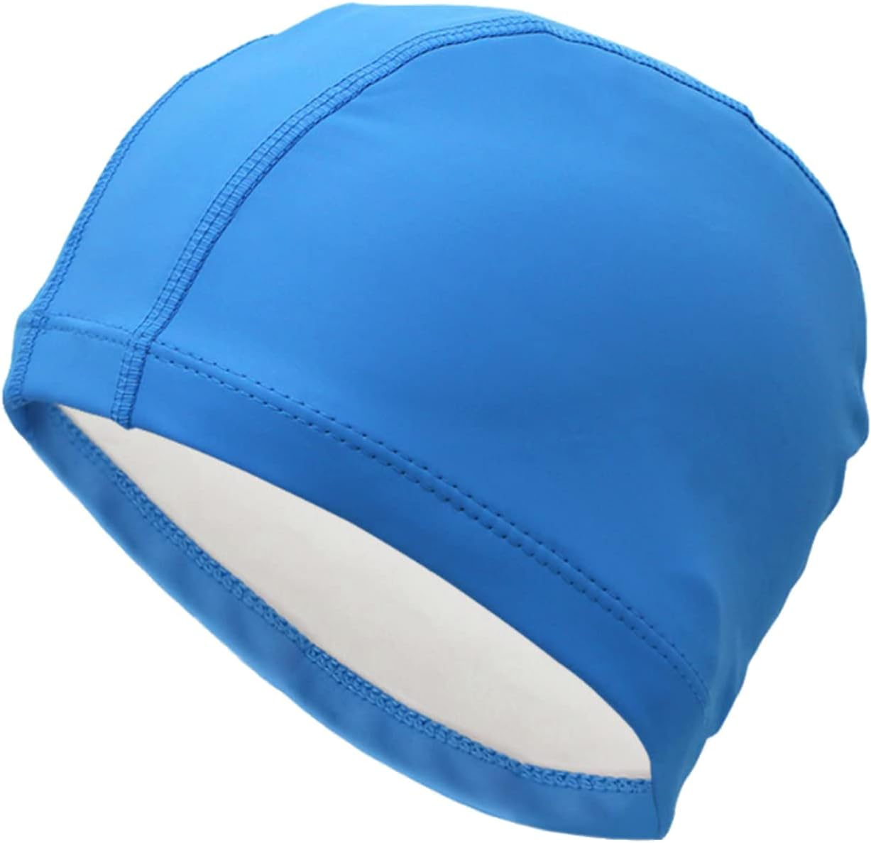 PU Waterproof Fabric Swimming Cap,Long Hair Swim Cap Shower Cap for Men Women,Set of 4
