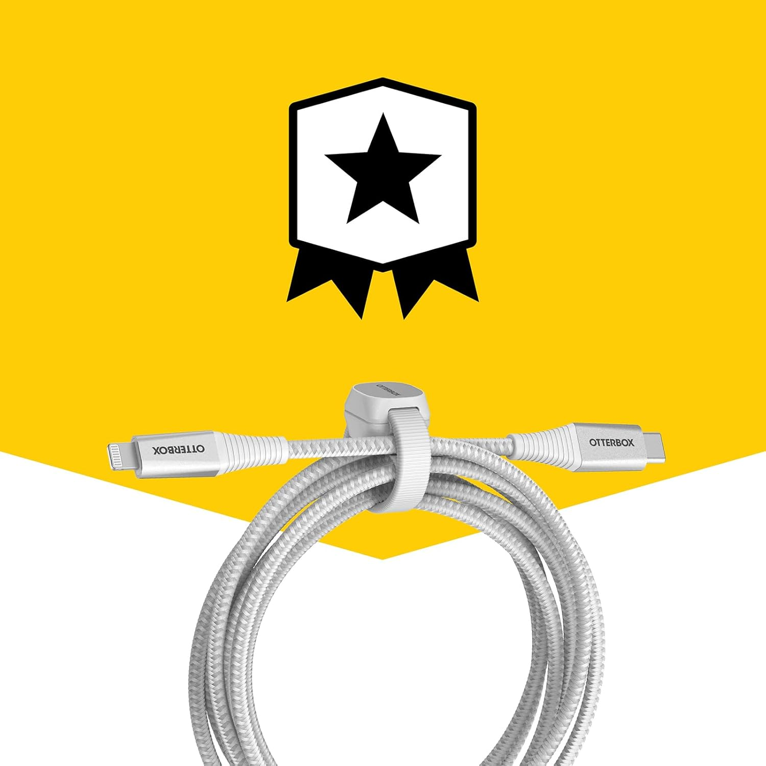 Otterbox Premium Pro Fast Charge Lightning to USB-C Cable, 2 Metre Length, White image number 3