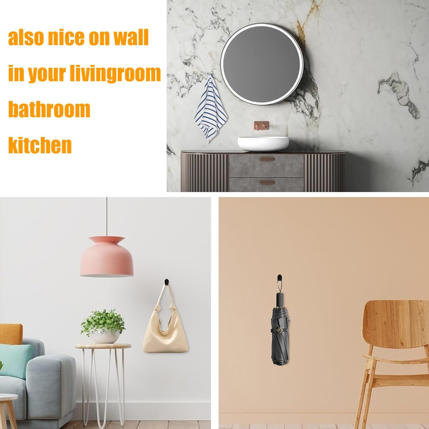 Xinghonyac 20 Pcs Car Seat Back Hidden Hook, Multi-Functional Car Mini Hooks, Self-Adhesive Car Dashboard Hook Wall Hooks for Hanging Towel, Hat, Bag, Data Cable, Keys image number 6