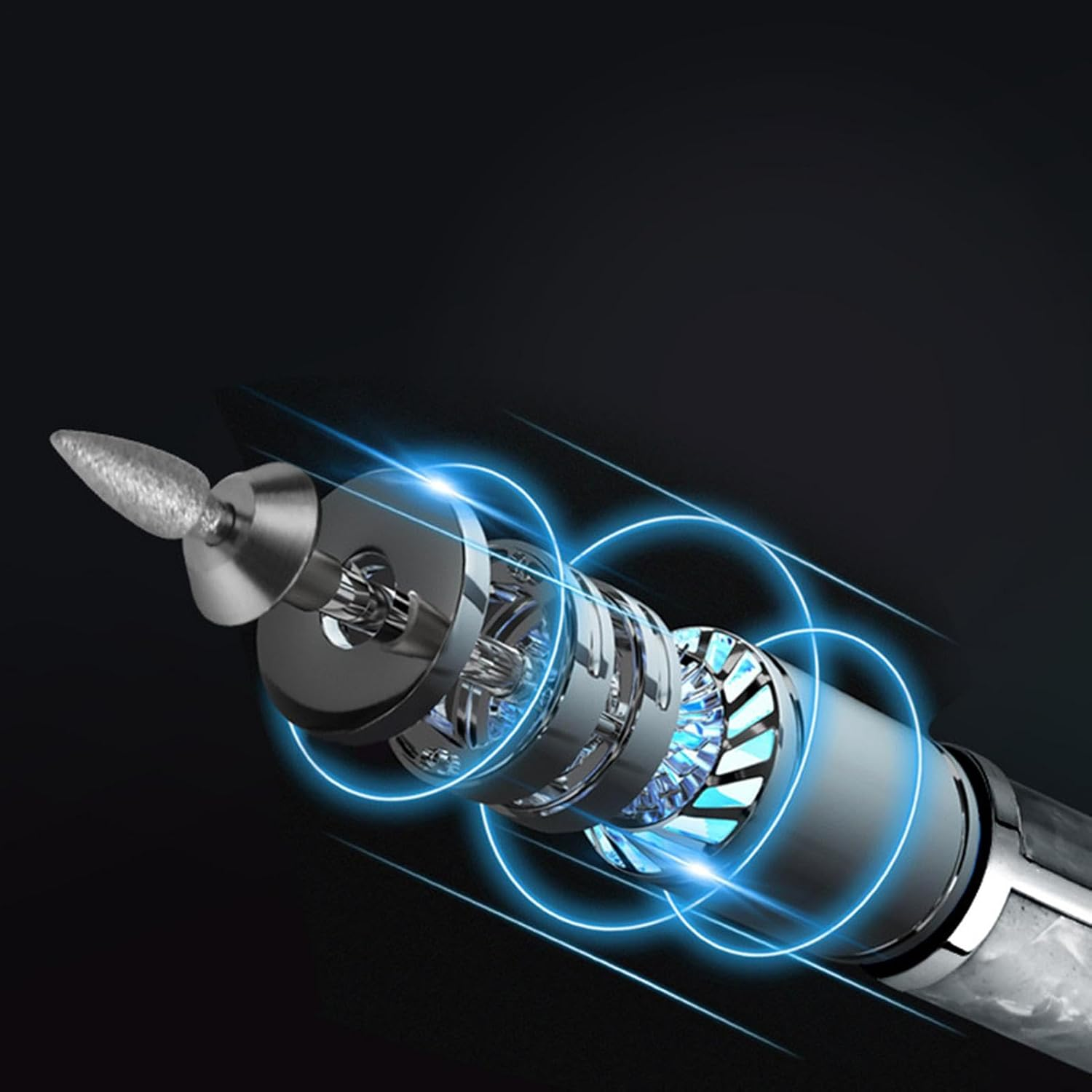 Nail Drill, Electric Nails File for Thick Toenails, Cordless 4 Speeds Professional Nail Removing Acrylic Nails Tools for Edge Shaping Polishing Grinding Nursing Peeling image number 4