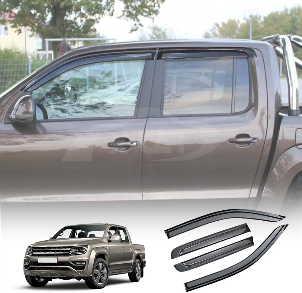 X-CAR Premium Weathershields Compatible with Volkswagen Amarok Dual Cab 2009-2022 Car Accessories Weather Shields Wind Deflectors Window Sun Visors image number 6