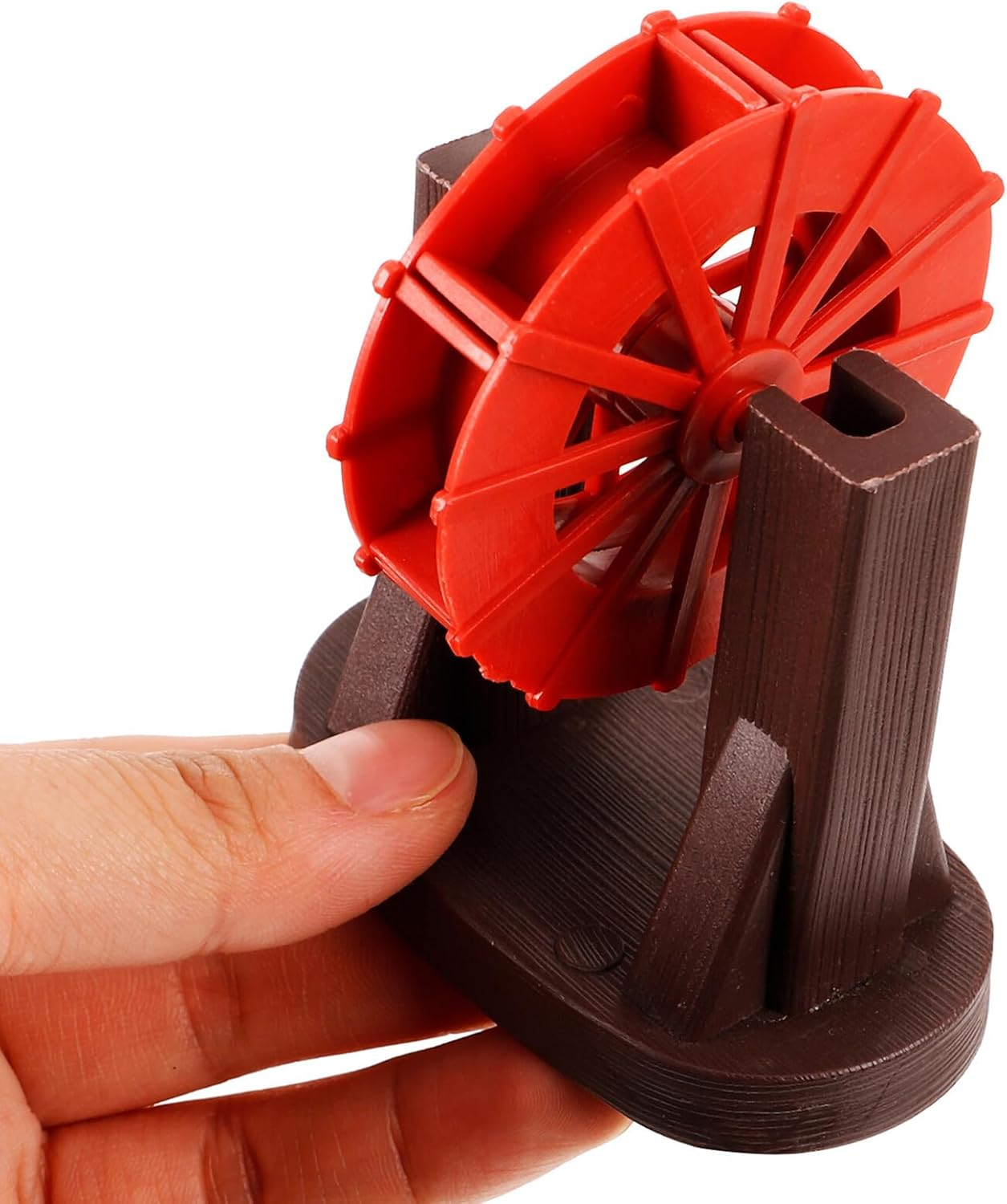 2Pcs Miniature Waterwheel Ornament Small Red Aquarium Decor Fish Tank Water Mill for DIY Zen Garden Fountain Indoor Landscape with Air Circulation and Versatile Integration image number 6