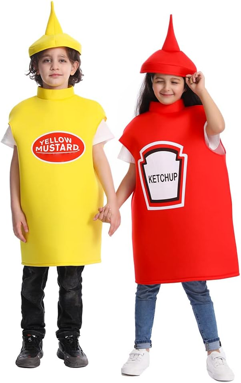 DSPLAY Kids Mustard Ketchup Costume Halloween Party image number 5