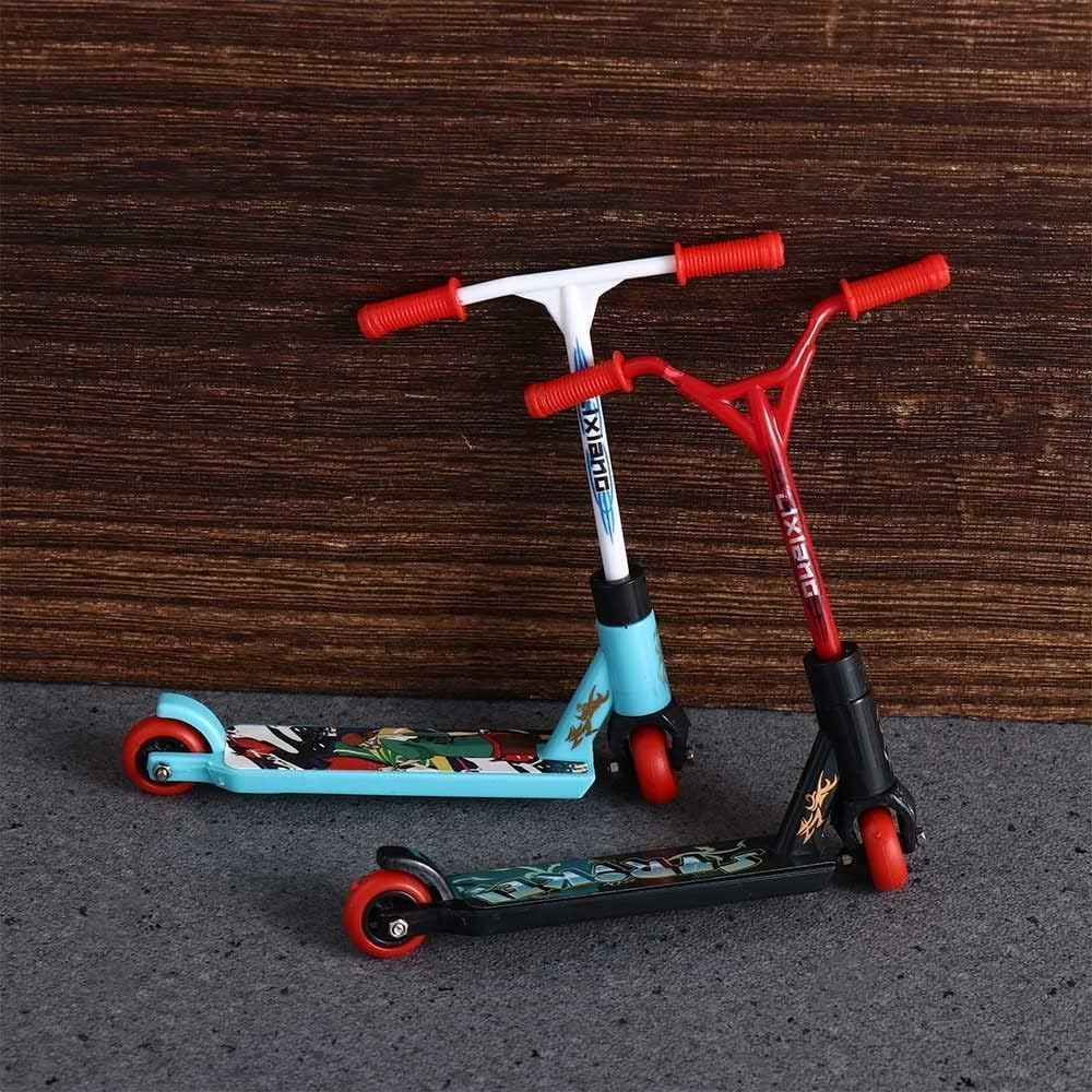 2Pcs Finger Scooter Mini Two Wheel Toys,Mini Scooters Finger Board Accessories,Tiny Trick Scooter for Party Favors,Finger Training,Birthday Gifts,Magic Kits and Accessories,Juggling Sets, image number 3