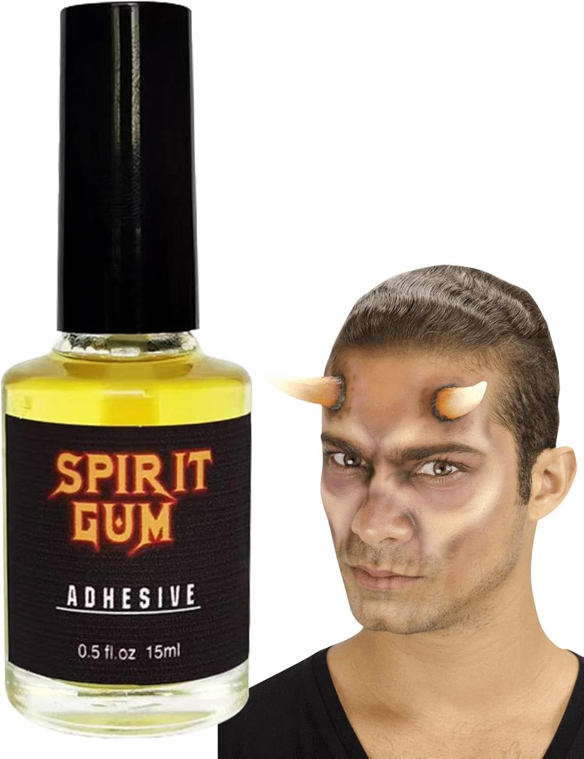 Makeup Spirit Gum | High Simulation Makeup Glue for Fake Beard,Spirit Gum Cosmetic Glue for Halloween Costumes Accessories, for Masquerades, Cosplay, Haunted Houses, Halloween Parties Jmedic image number 4