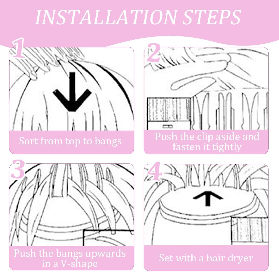 HQRKOTM Volume Clips Lion Cave Hair Set with 3 and 6 Prong Combs for Effortless Volume and Styling of Curls and Bangs for Men and Women, Pink image number 5