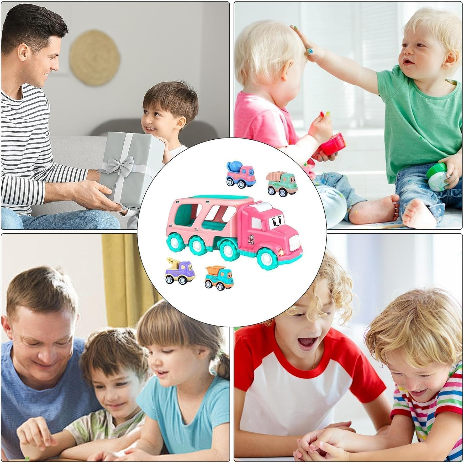 1 2 3 4 5 Years Old Trucks Toys| Truck Toy with Sound| Interactive Toys Truck with Sounds, Playground Car Trucks Toys, Girls Truck Toy with Sound Effects, Vehicle Toy for Young Girls image number 3