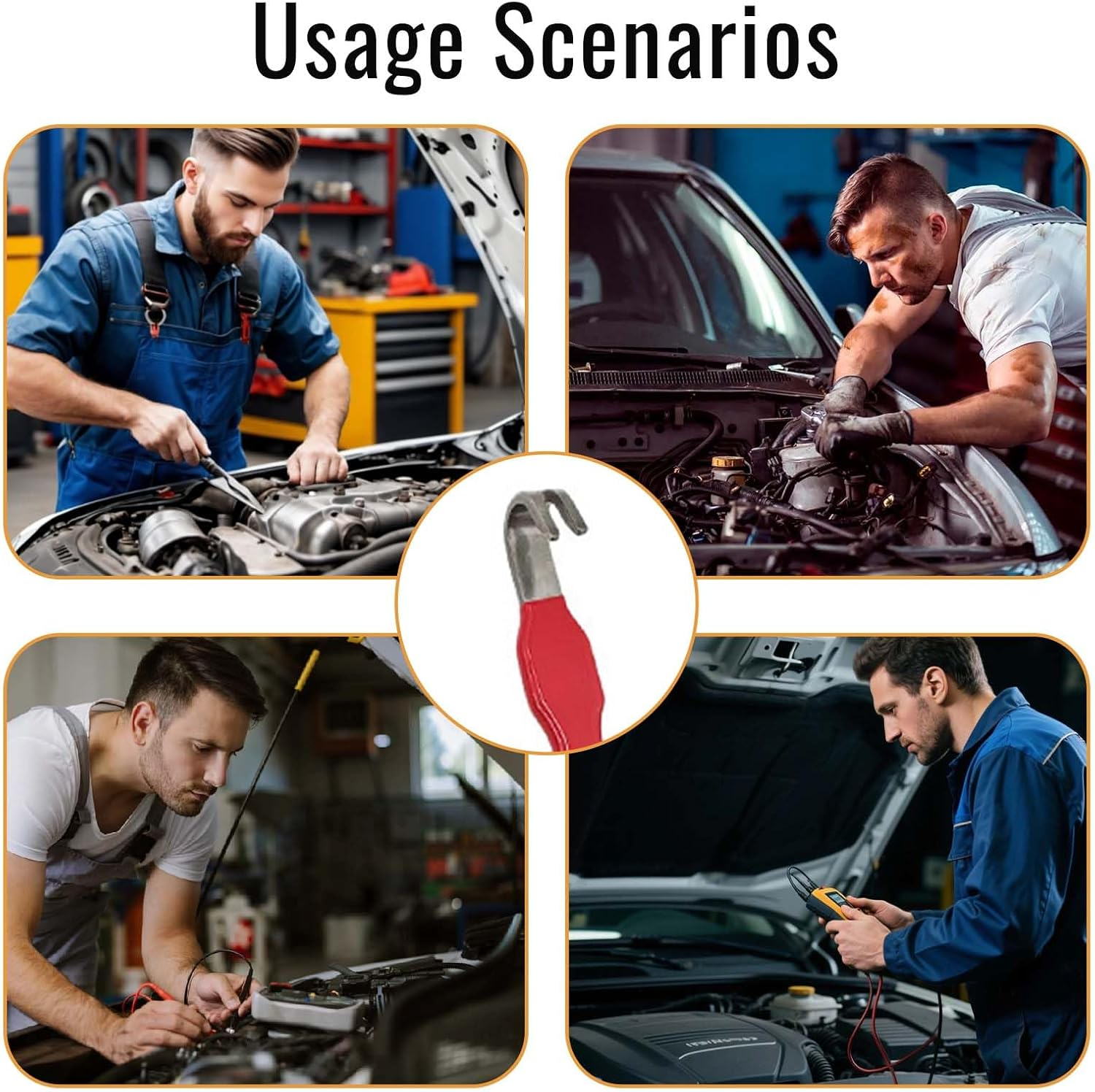 Automotive Electrical Connector Removal Tool - Dual-End Wiring Harness Release Pick with Insulated Non-Slip Handle for Secure Circuit Disconnection Universal Remover Tools for Car Truck System image number 5