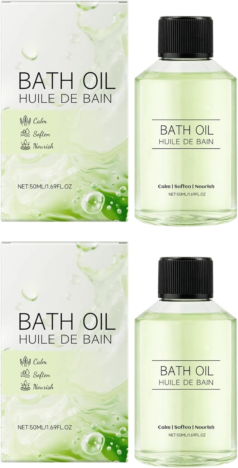 Bath Oil &ndash; Cleansing & Moisturising Body Wash Oil &ndash; Oil-To-Milk Formula for Soft, Comfortable Skin &ndash; Gentle Daily Body Care for All Skin Types (3Pcs)