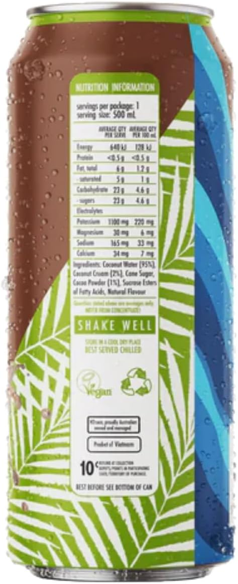 H2Coco Pure Coconut Water, 12 X 500 Ml, Pure Coconut Water with Chocolate image number 3