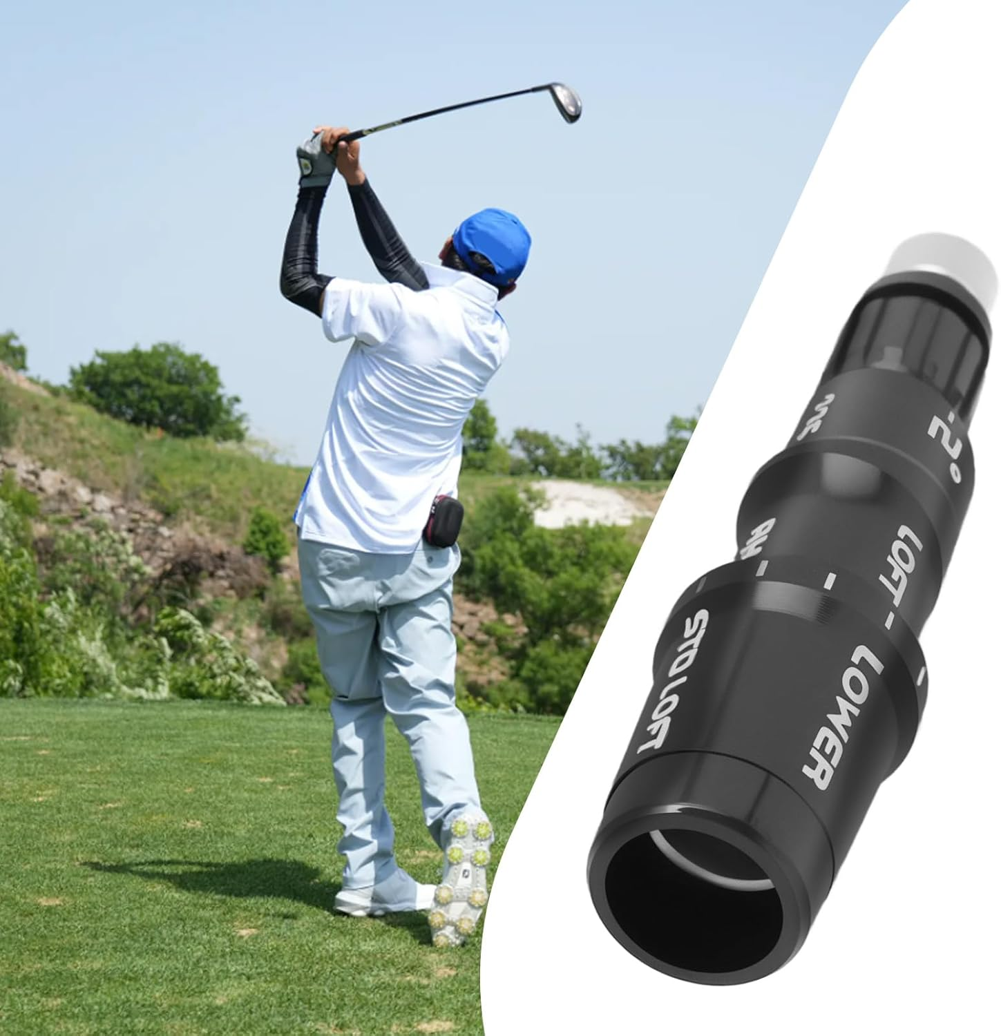 LT Easiyl 1 Pc 0.335 Golf Shaft Adapter Golf Putter Shaft Sleeve Replacement Compatible with Taylormade Qi10 RH M1-M6 Driver Black image number 6