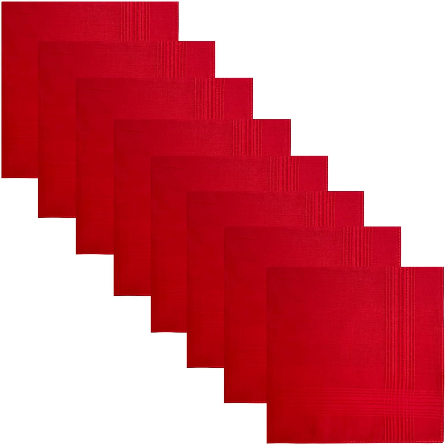 Retreez 8 Piece Pure Cotton Assorted Men'S Handkerchiefs Hanky Gift Box Set image number 1