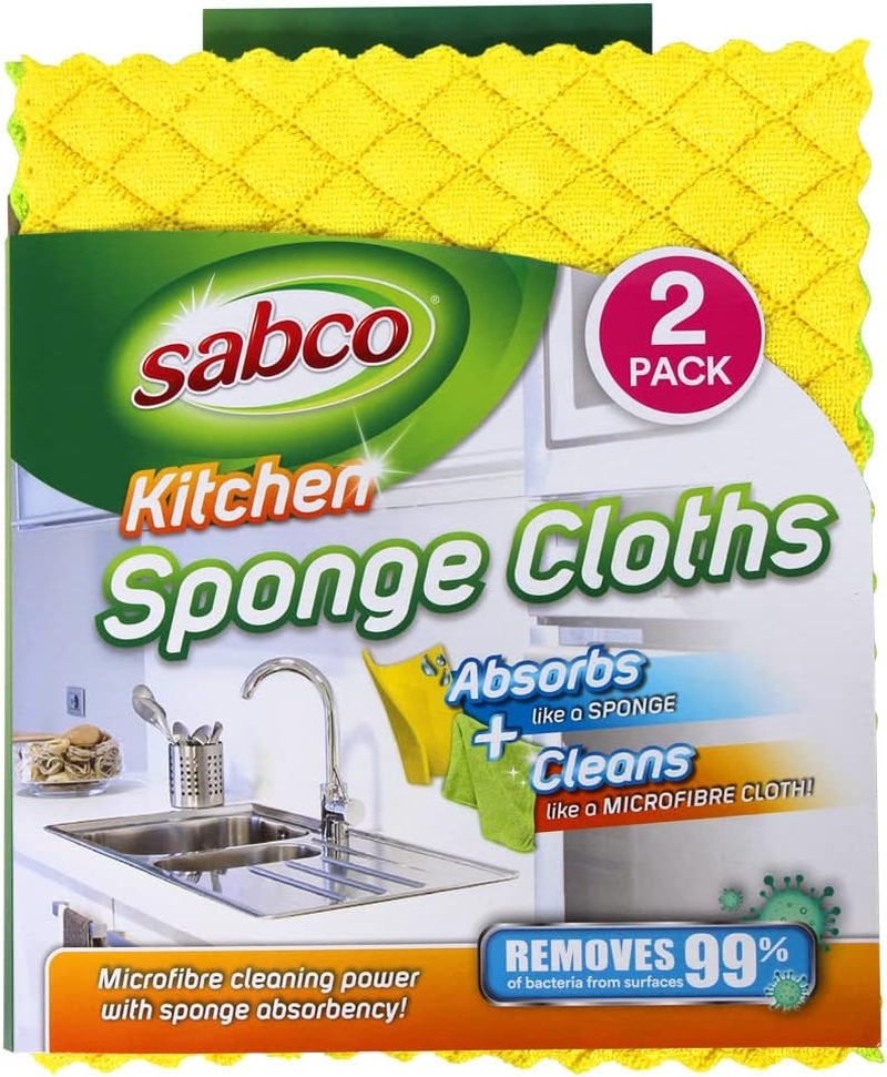 Sabco Professional Premium SAB62103 Kitchen Sponge Cloths (Pack of 2) image number 1