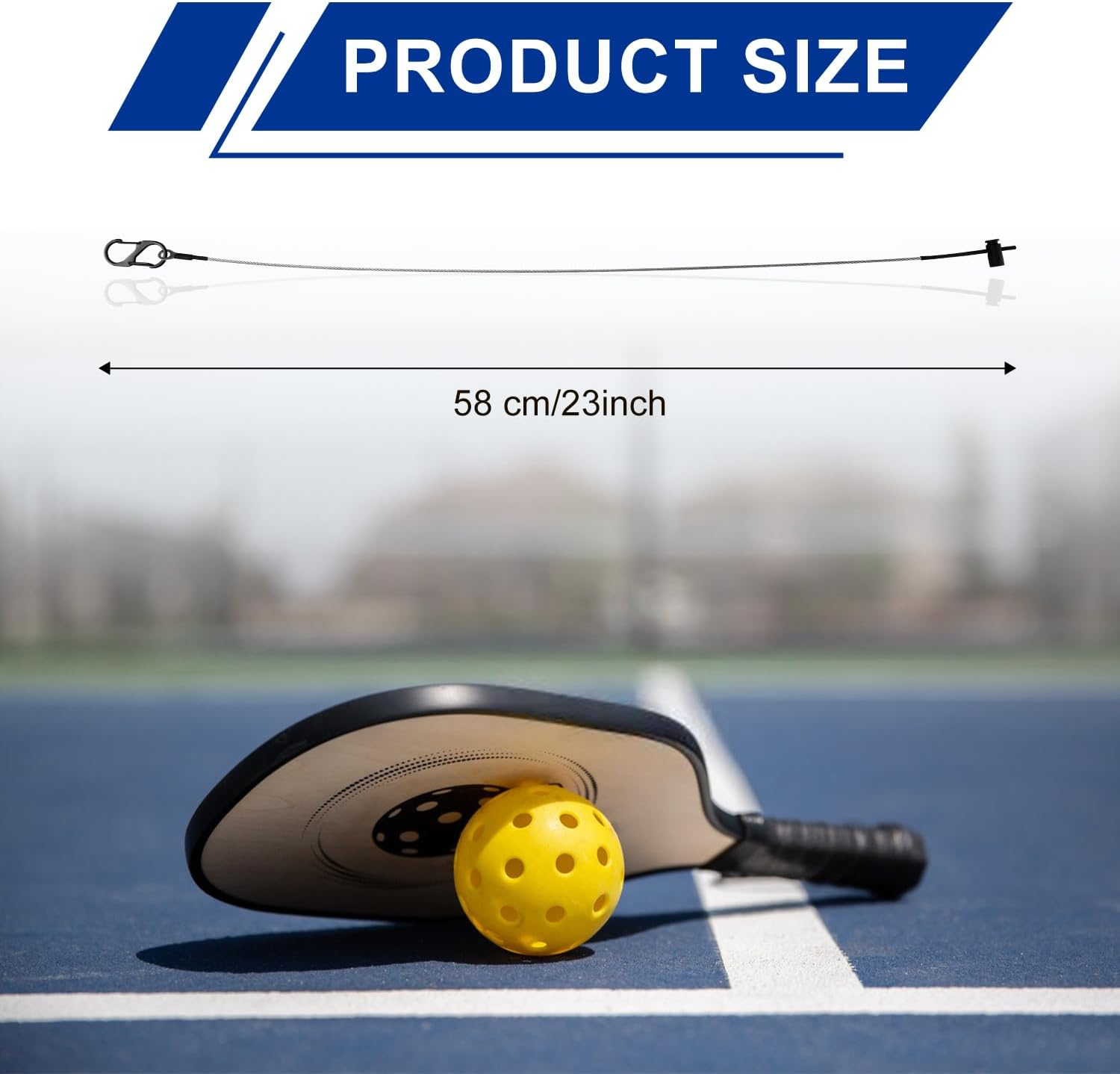 PEUTIER Pickleball Ball Stringer Cable Chord, 23 Inch Length Pickeball Rope Pickleball Accessories for Pickleball Storage image number 6