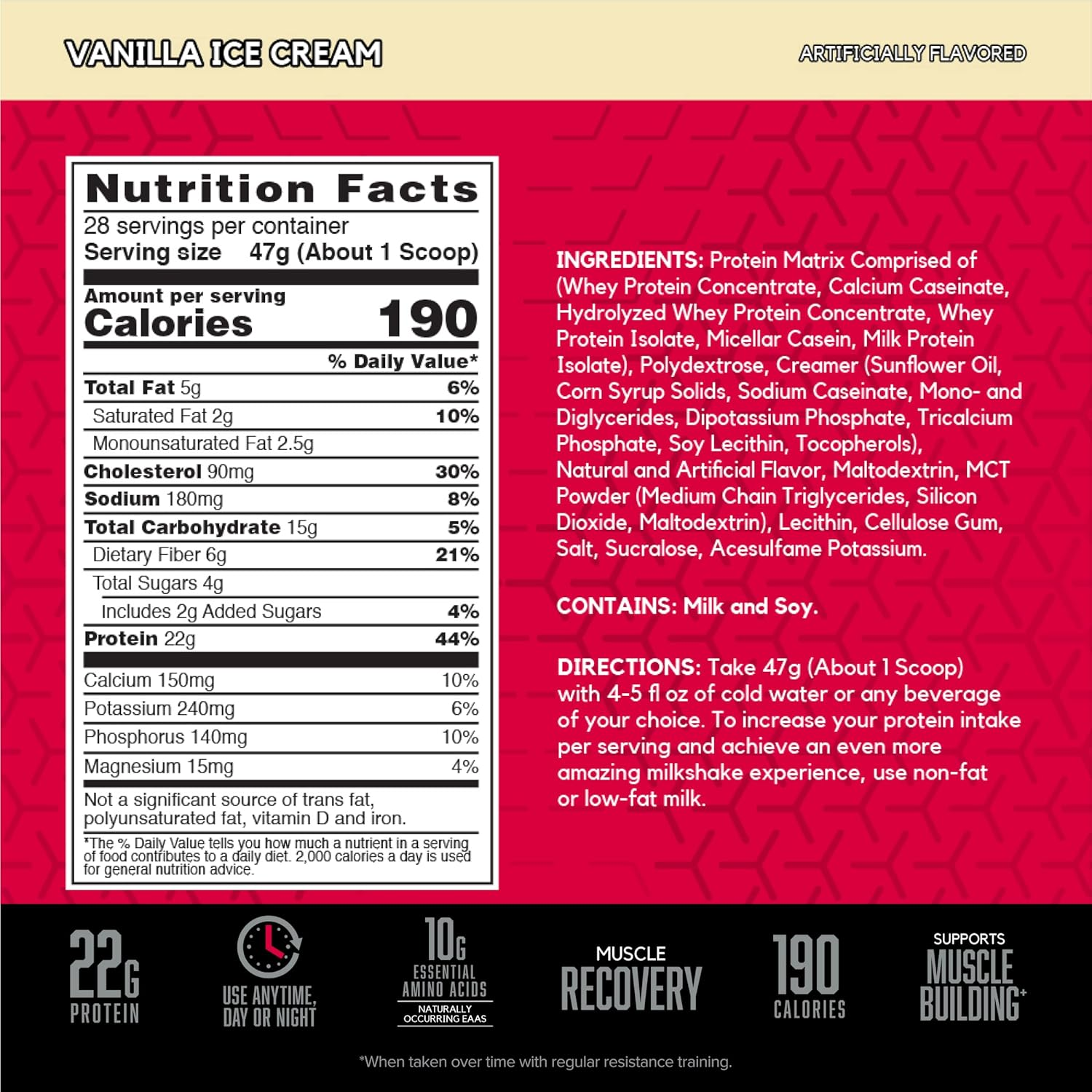 BSN Syntha 6 Blend Protein Powder, Vanilla, 28 Serves, 1.32 Kg image number 2