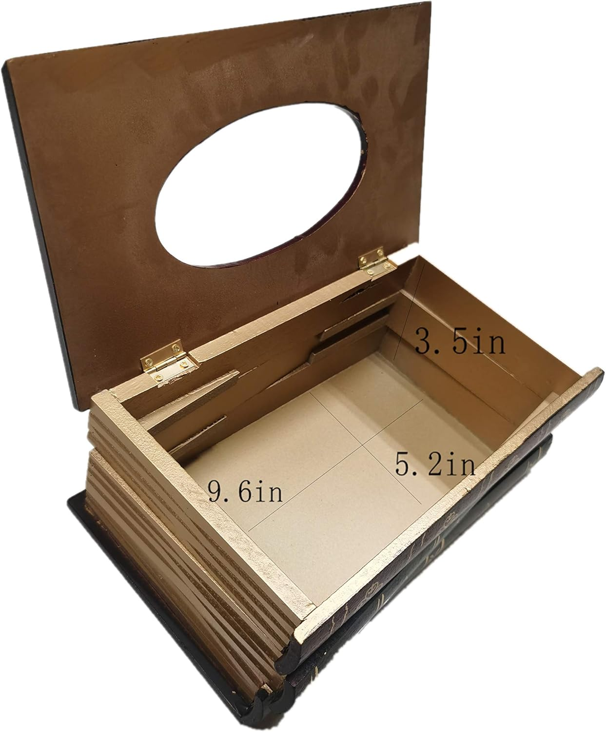 Book Tissue Box Holder Middle Ages Gothic Elegant Antique Vintage Decorative Napkin Tissue Holder Dispenser Novelty Halloween Surprise for Living Room Bathroom Decor image number 1