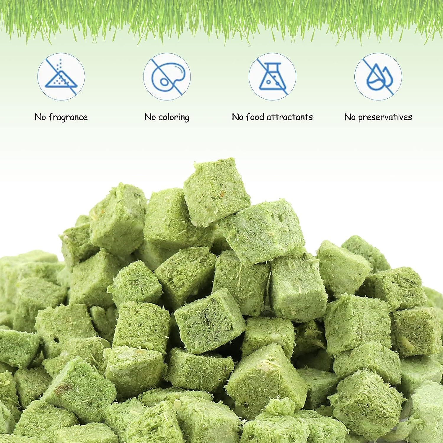 Cat Grass Treats for Cat, 120G Freezed Drying Snacks for Cats, Edible Cat Chew Toys, Kitten Treats for Cleaning Teeth Remove Hair Ball (120G)