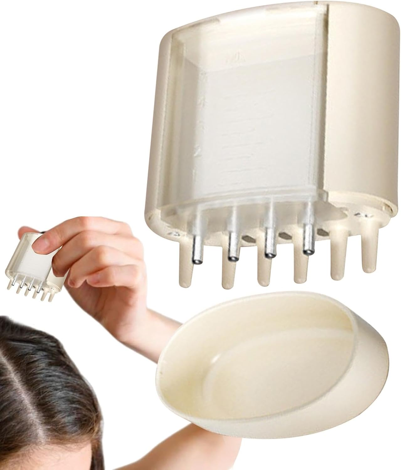 Hair Oil Applicator, Scalp Massager Activator, Applicator Brush Rechargeable, 3 Gears Waterproof Care Tool, 5Ml Massage Comb, Perfect for Promoting Hair Growth, Head Relaxation