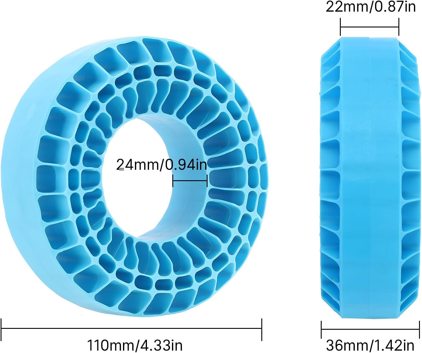 INJORA Silicone Rubber Insert for 118-122Mm 4.75" OD 1.9" Wheel Tires(Large Blue)