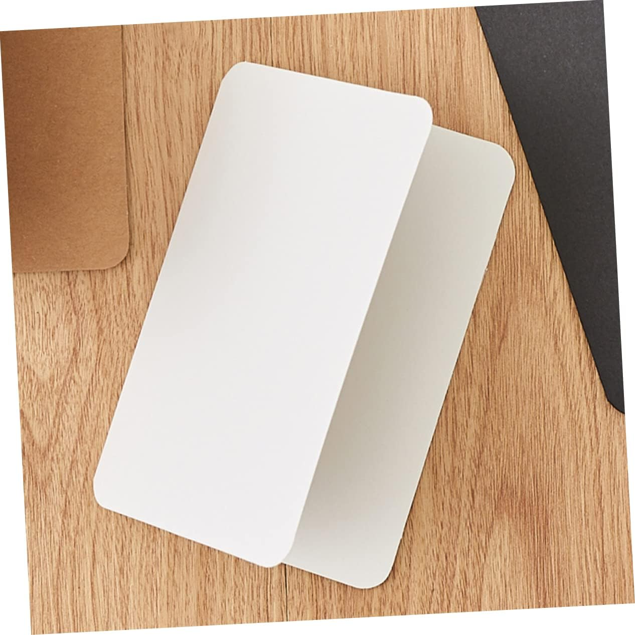 Operitacx 100Pcs Blank Kraft Paper Greeting Cards Blessing Cards for Holidays Birthdays and Parties for Crafting and Personal Messages image number 3