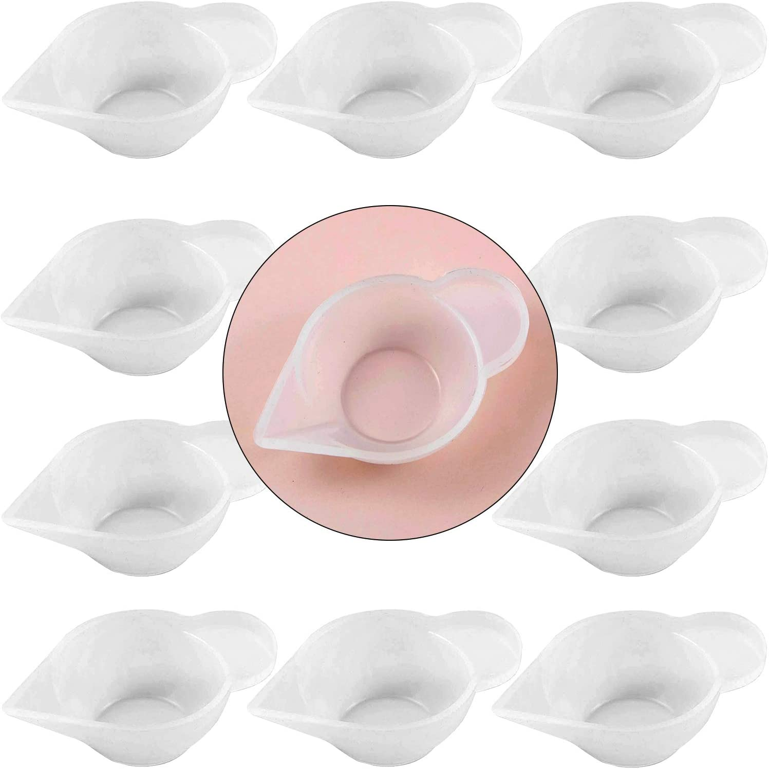 AUEAR, 10 Pack Silicone Mold Cup Dispenser Mini Measuring Mixing for DIY Jewelry Making Epoxy Resin Craft image number 6