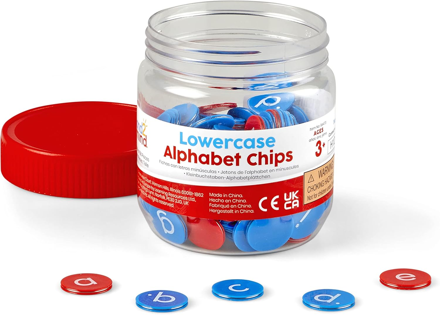 Learning Resources Lowercase Alphabet Counters, Set of 6 X 26 Counters with Consonants & Vowels for Classroom & Home Literacy Learning Activities, Ages 3+ image number 2