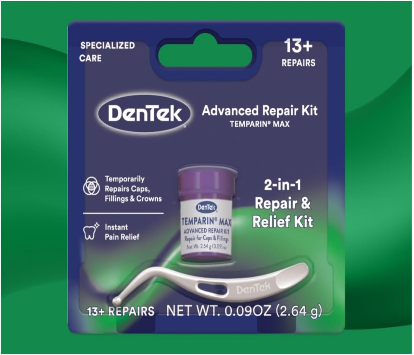 Dentek Temparin Max Caps & Fillings Repair Kit - 0.0733 Oz, Pack of 4 image number 2