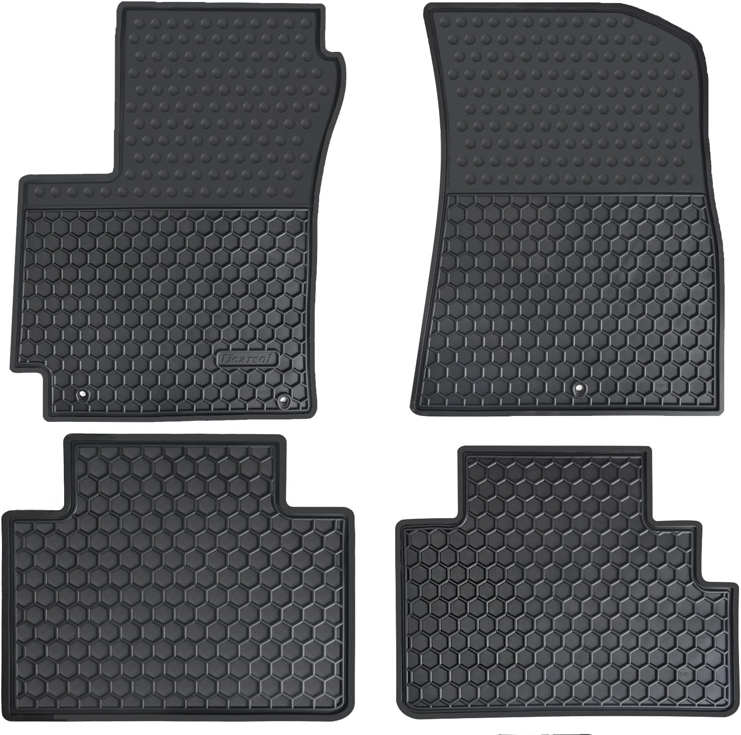 Megiteller Car Floor Mats Custom Fit for 2025 2024 2023 2022 2021 2020 Kia Soul Odorless Washable Heavy Duty Rubber (All Weather) Floor Liners Set Black image number 7