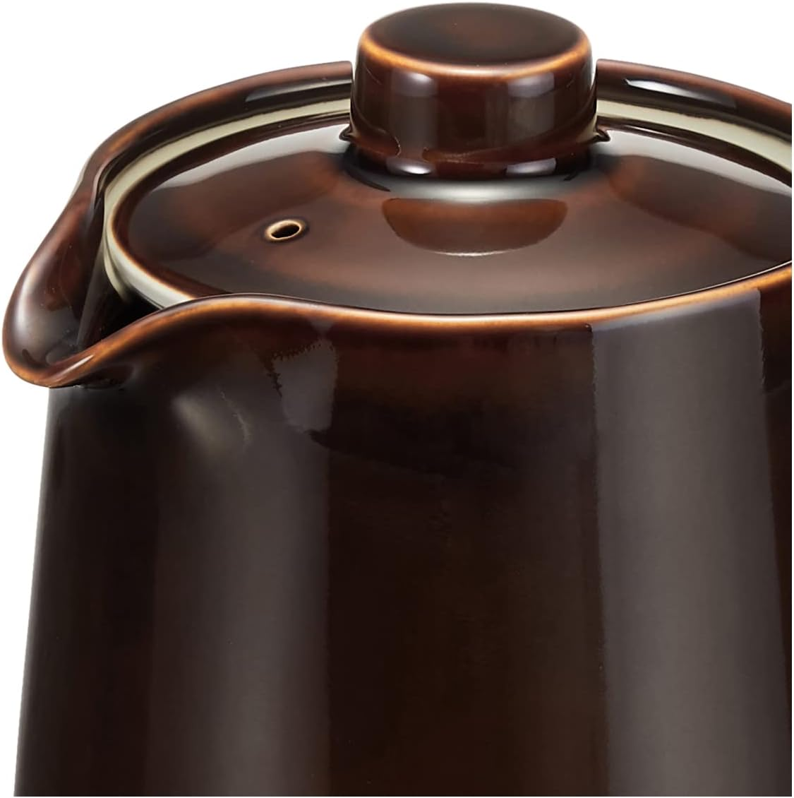 Hasamiyaki 19586 Essence Stainless Steel Tea Strainer Set, 16.9 Fl Oz (500 Ml), Brown, Plain, Candy Glaze, Stylish, Teapot, Made in Japan, Tea Pot, Porcelain image number 3