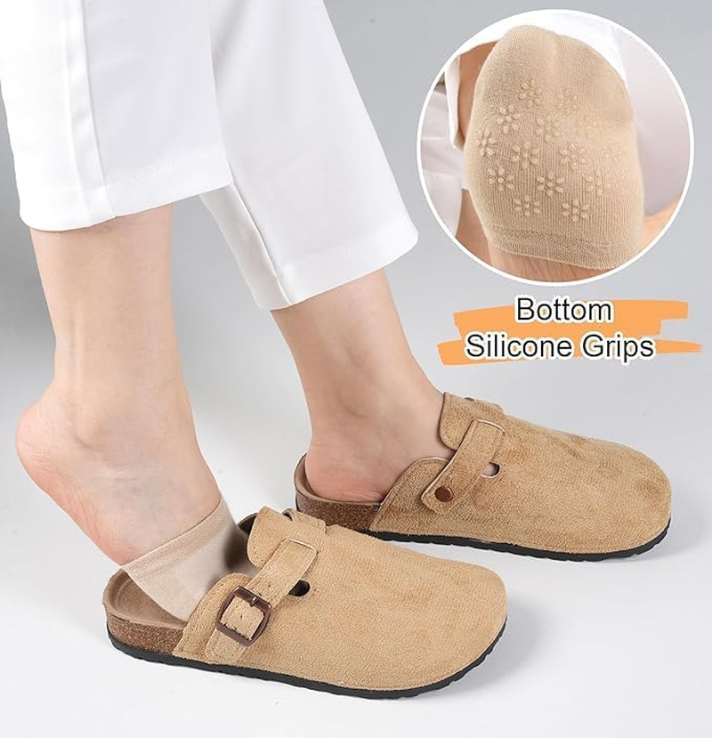 Half Socks for Women, Toe Socks Womens for Mules, Non Slip Silicone Toe Topper Covers No Show Invisible Non-Slip Liners for Clogs, Pump Shoes 4 Pairs image number 6