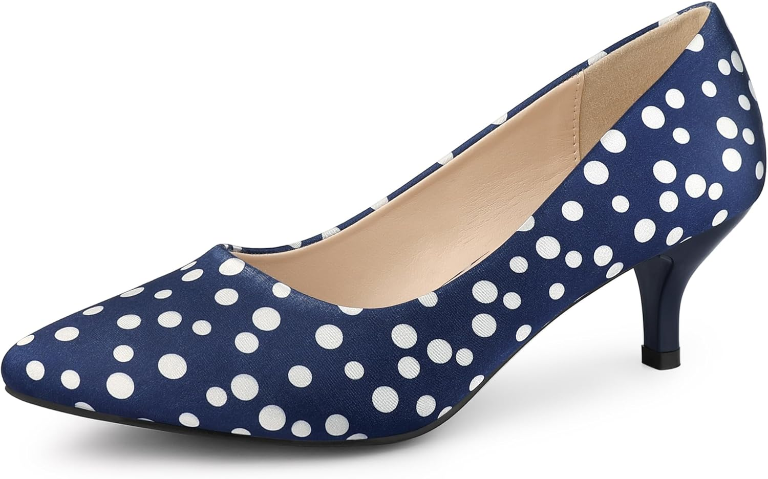 Allegra K Women'S Pointed Toe Polka Dots Stiletto Heels Pumps