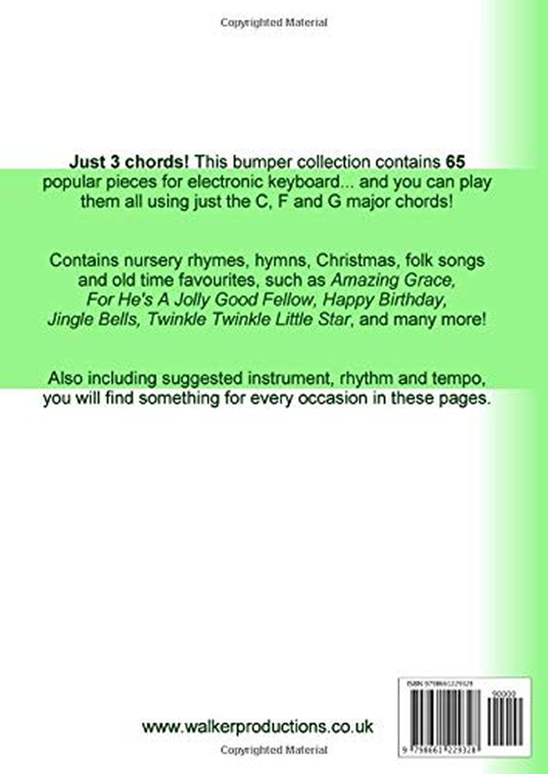 65 Easy Songs for Electronic Keyboard (Just Three Chords!): Easy Keyboard Favourites Using Only C, F and G Chords image number 1