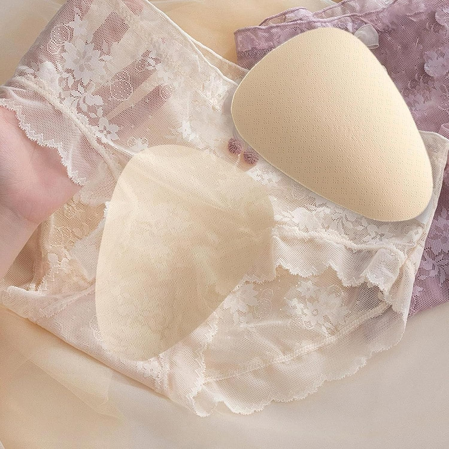 AUTENS Camel Toe Concealer Pads 6-Pack, Seamless No-Show Cover, 2000 Air Vents Memory Foam Cushions for Women, Non-Adhesive & Reusable, Discreet under Yoga Pants, Leggings, Swimsuits