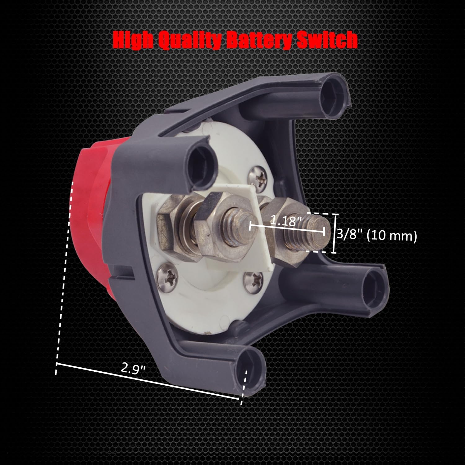 Ampper Battery Disconnect Switch, 12-48 V Battery Power Cut Master Switch Disconnect Isolator for Car, Vehicle, RV and Boat (On/Off) image number 6