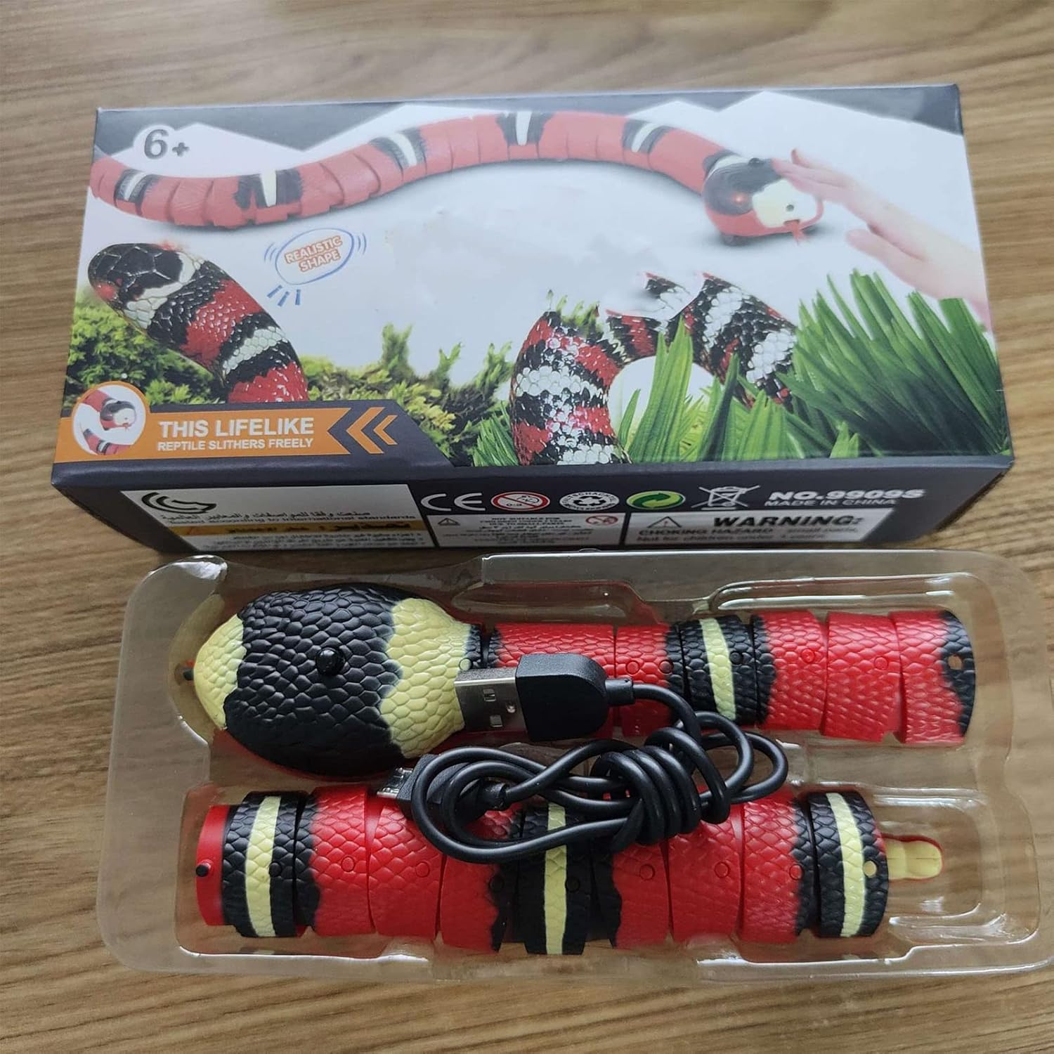 Smart Sensing Snake Toy for Cats, Interactive Simulation Induction Electric Snake Toy for Cats, Dogs & Kids - USB Rechargeable, Automatically Senses Obstacles image number 3