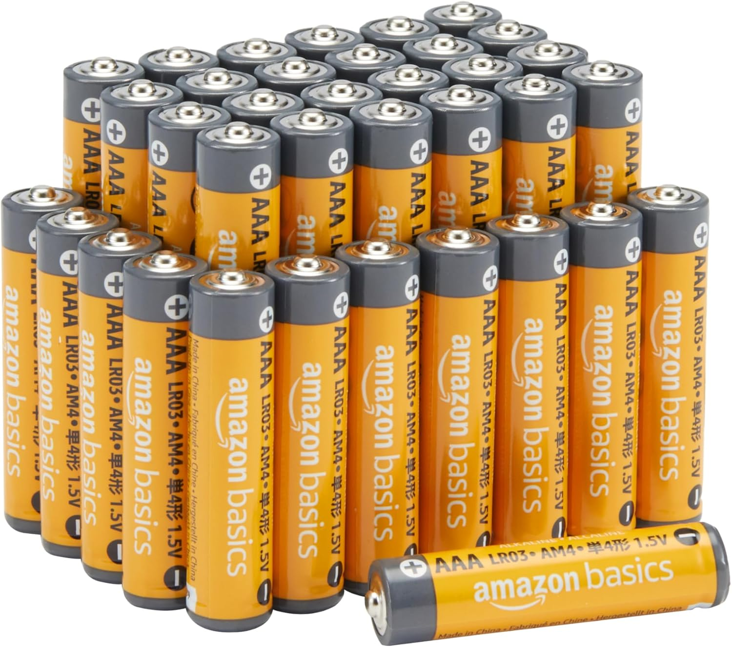 Amazon Basics 36 Pack AAA High-Performance Alkaline Batteries, 10-Year Shelf Life, Easy to Open Value Pack image number 4