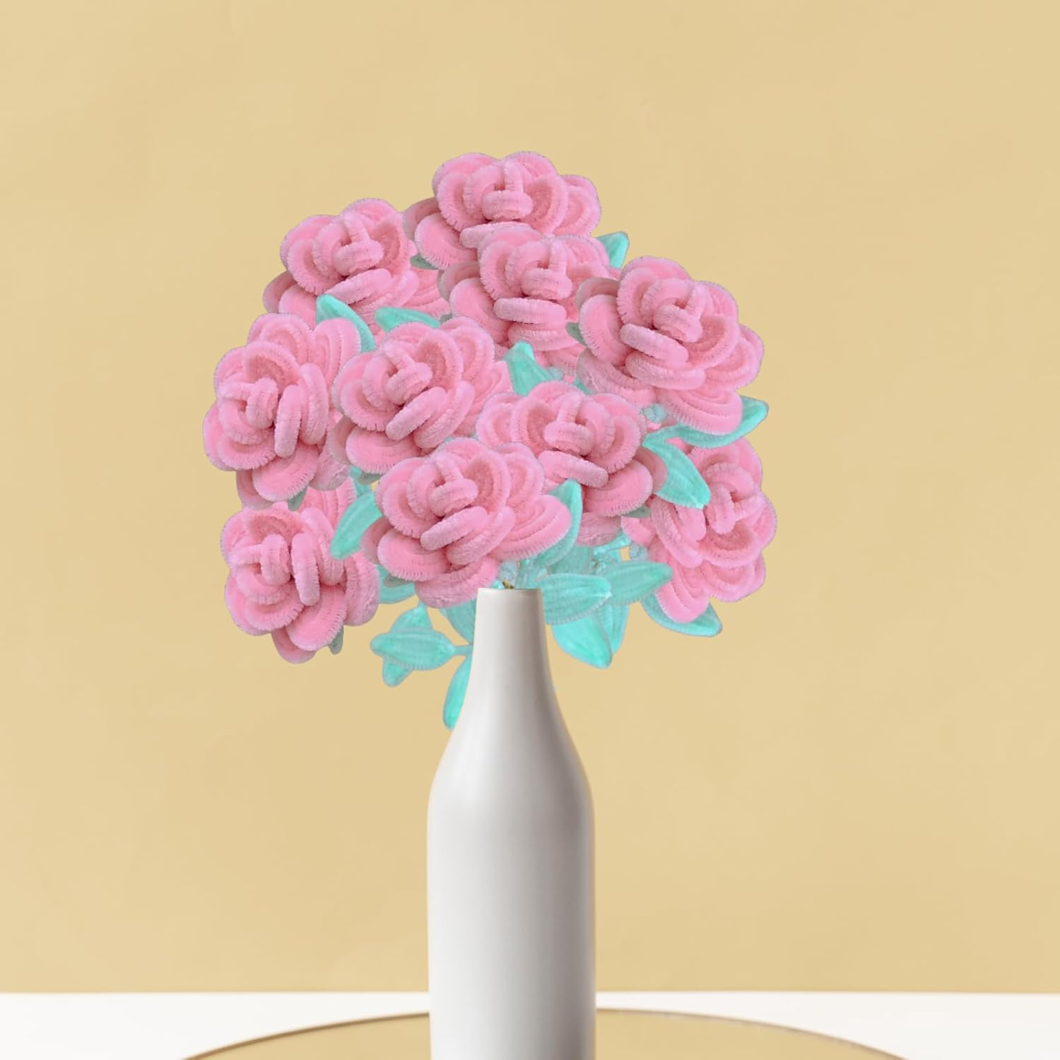 Pipe Cleaners Set, 100 PCS Macaron Colors Fuzzy Sticks Pipe Cleaners for DIY Arts Crafts Project (7 Mixed Colors) image number 3