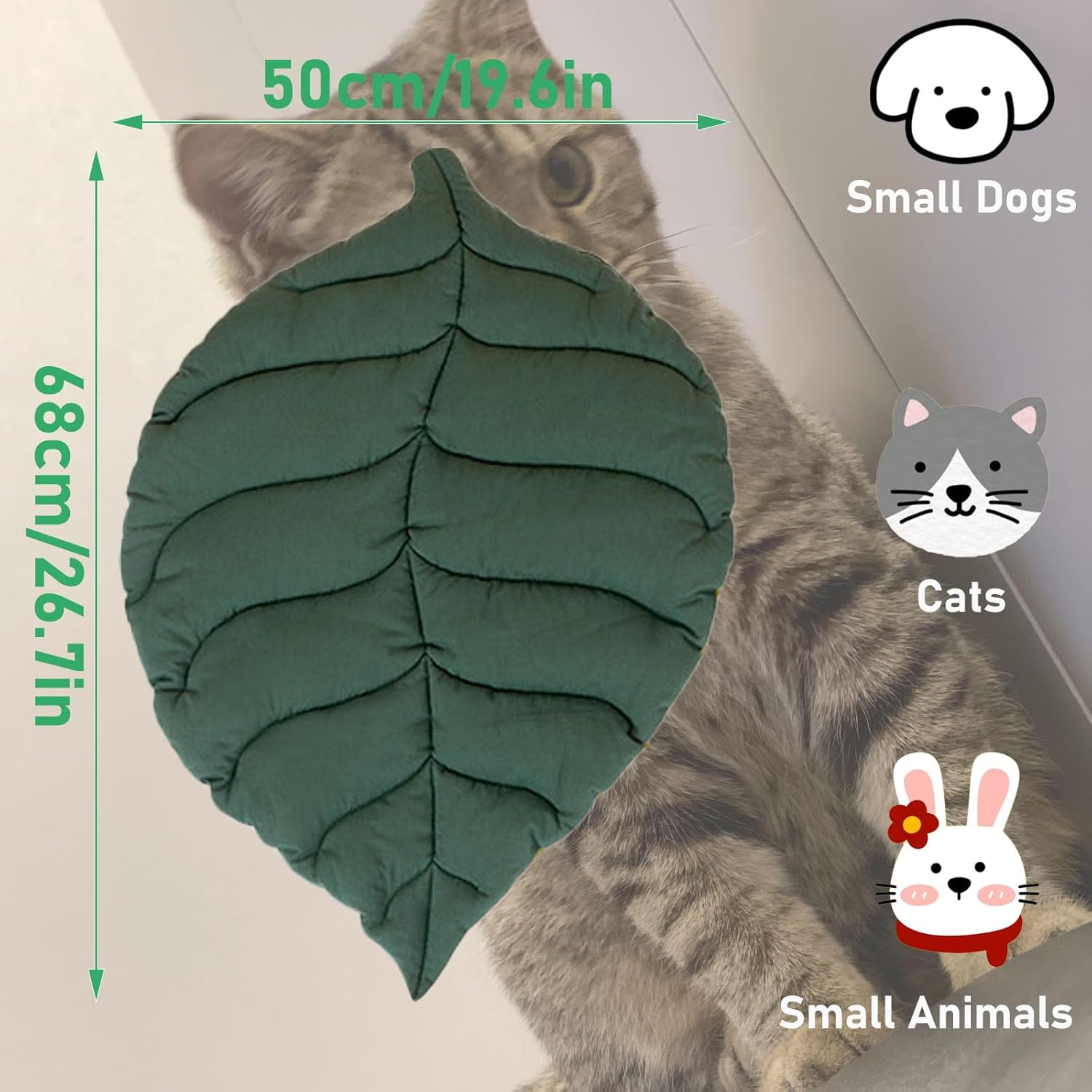 REGODI Double-Sided Floor Mat Cover Pad for Cats and Dogs, Warm and Comfortable Cartoon Cat Bed, Indoor Pet Accessories