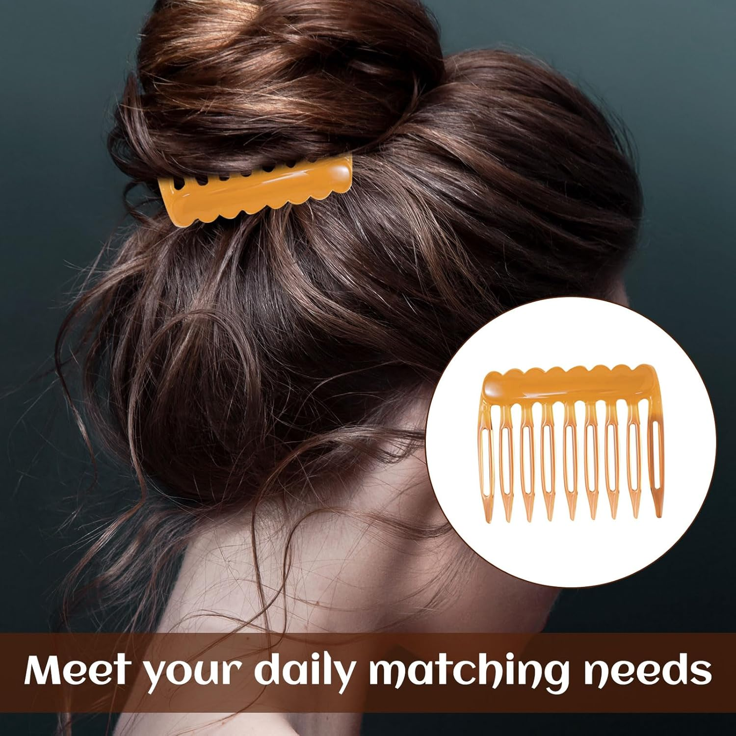 Comb Clip, Small French Comb, Hair Combs, 12 Pieces Plastic Teeth Hair Combs, Accessories for Women Bridal Wedding Veil Girls Thick and Fine Hair, Plastic Hair Twist Decorative Comb. image number 4
