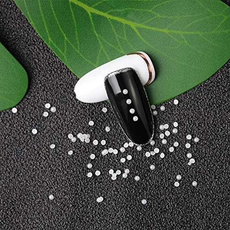 1 Set White Pearl Nail Art Various Sizes Nails Rhinestone Beads Nail Decoration Zhengpingpai image number 1