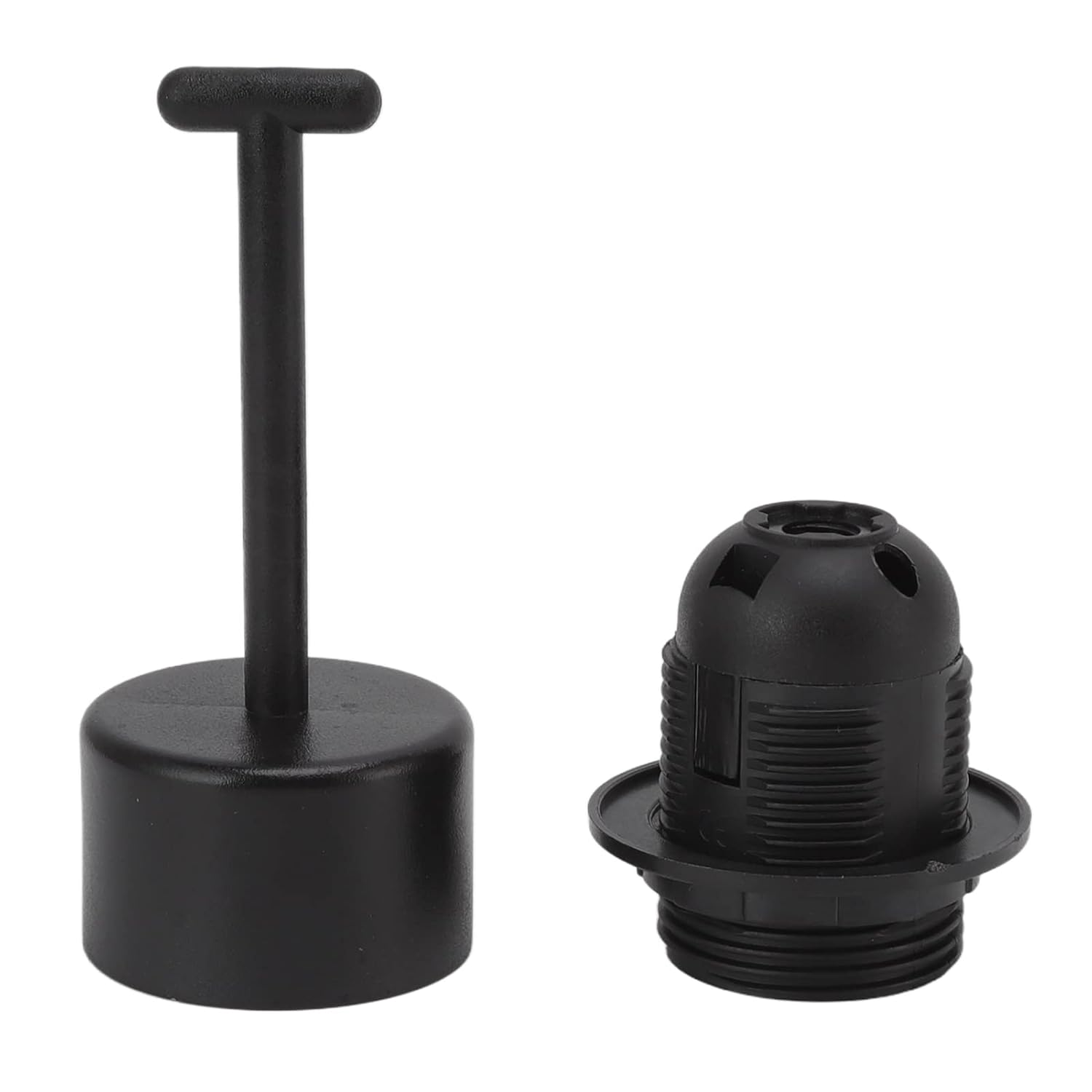E27 Lamp Holder, High Temperature Resistance 10Pcs Safe to Use E27 Light Base Socket for Restaurant Lamp (Black) image number 1