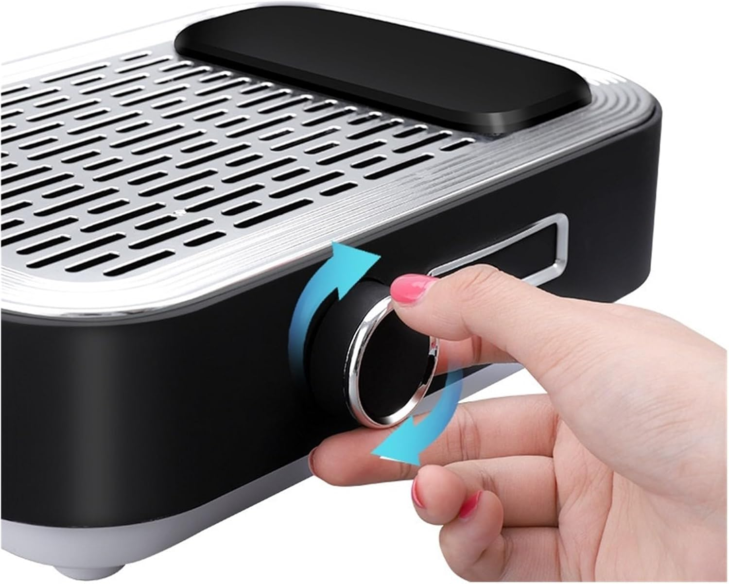 Nail Dust Collector, 150W High Power Charge Nail Vacuum Cleaner Charge Desktop Nail Vacuum Cleaner Manicure Dust Collector Exhaust Fan with Filters(Blue)