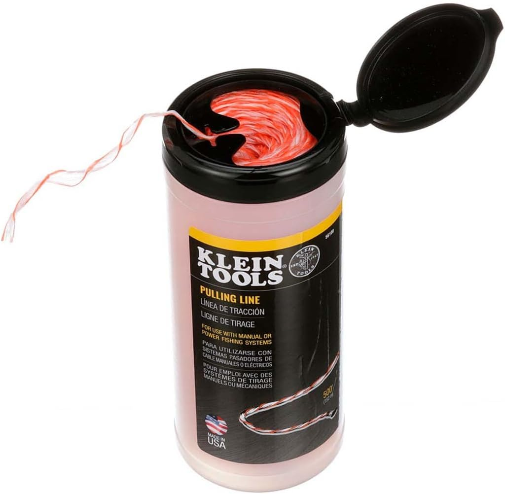 Klein Tools 56108 Poly Pull Line, String with Orange Tracer, 500-Foot image number 4
