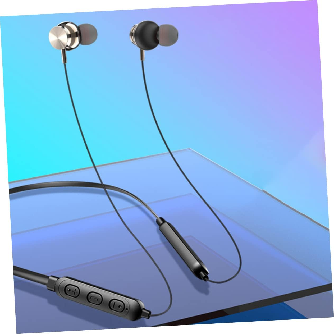 DOITOOL Neck-Mounted Wireless Headphones Stereo Sound Wireless Earbud Design for Sports and Magnetic Attachment for Secure Wear during Running image number 3