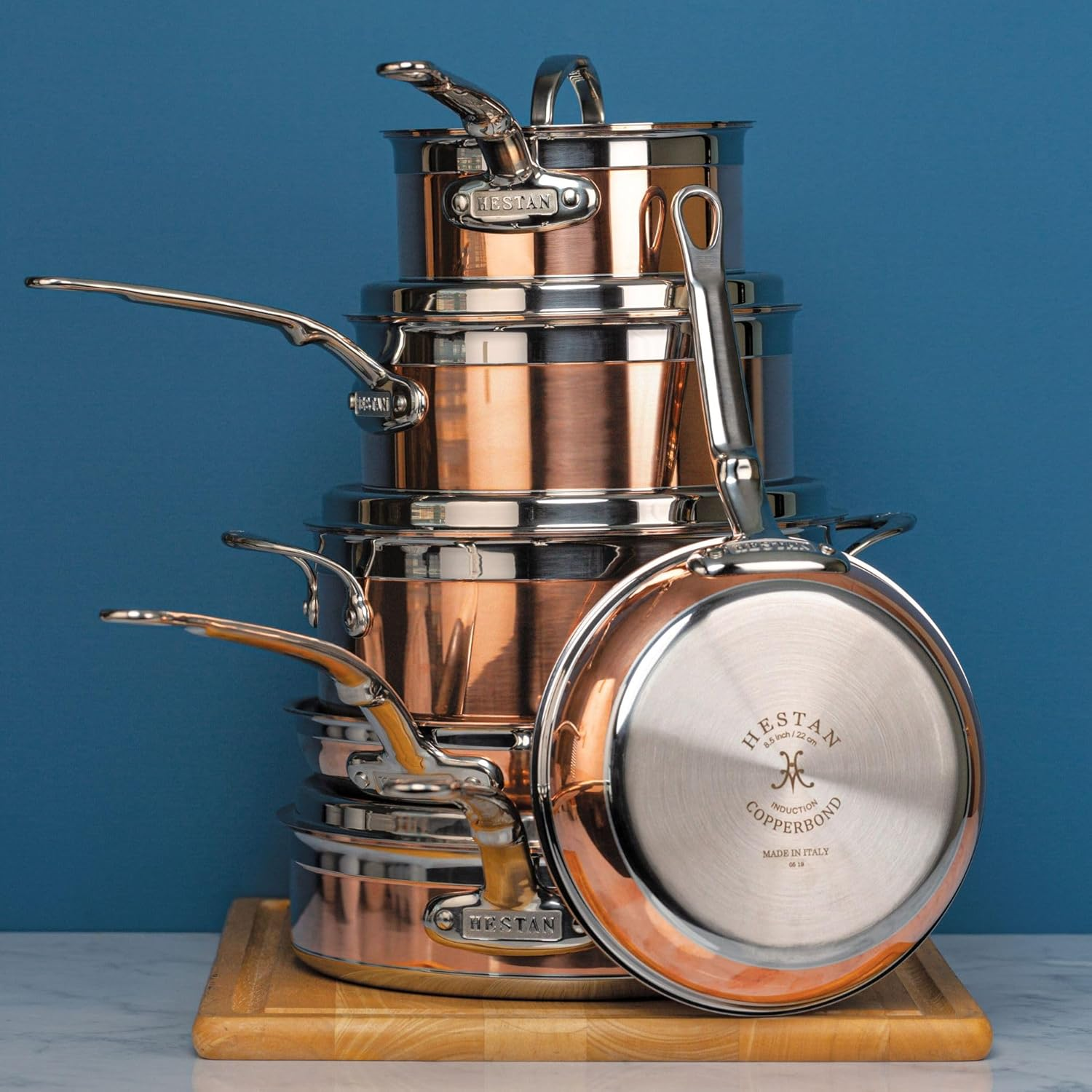 Hestan - Copperbond Collection - 100% Pure Copper 10-Piece Ultimate Cookware Set, Induction Cooktop Compatible image number 4